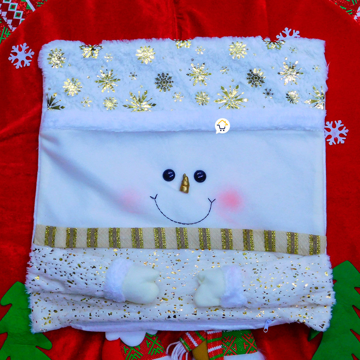 Funda Almohada Muñeco Nieve Navidad