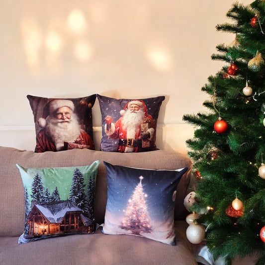Cojines Navidad Set X 4 Incluye Relleno