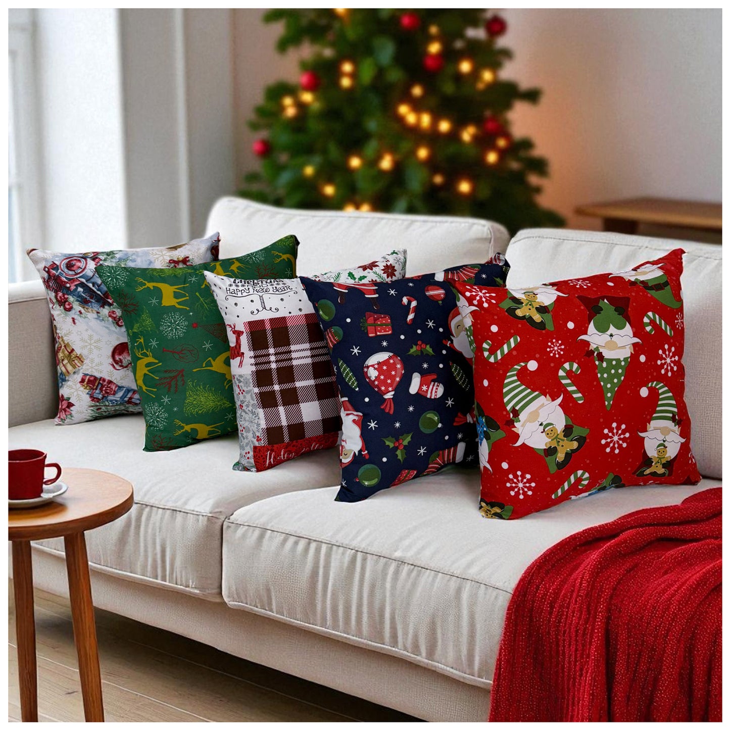 Set x 5 cojines de navidad
