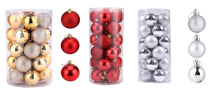 Bolas navideñas diferentes tamaños