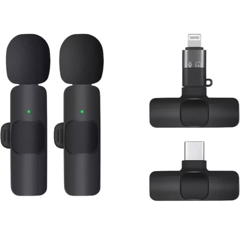 Microfono k9 Inalambricos Solapa 2 En 1