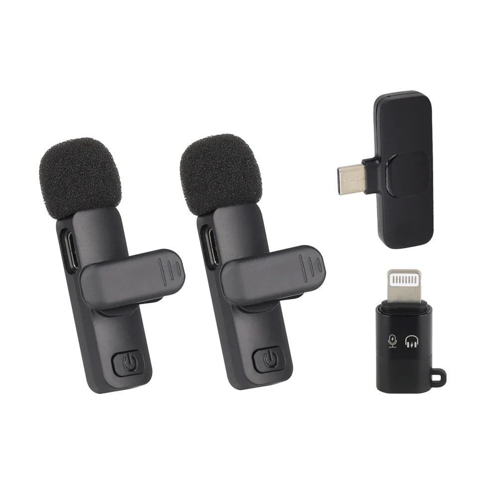 Microfono k9 Inalambricos Solapa 2 En 1