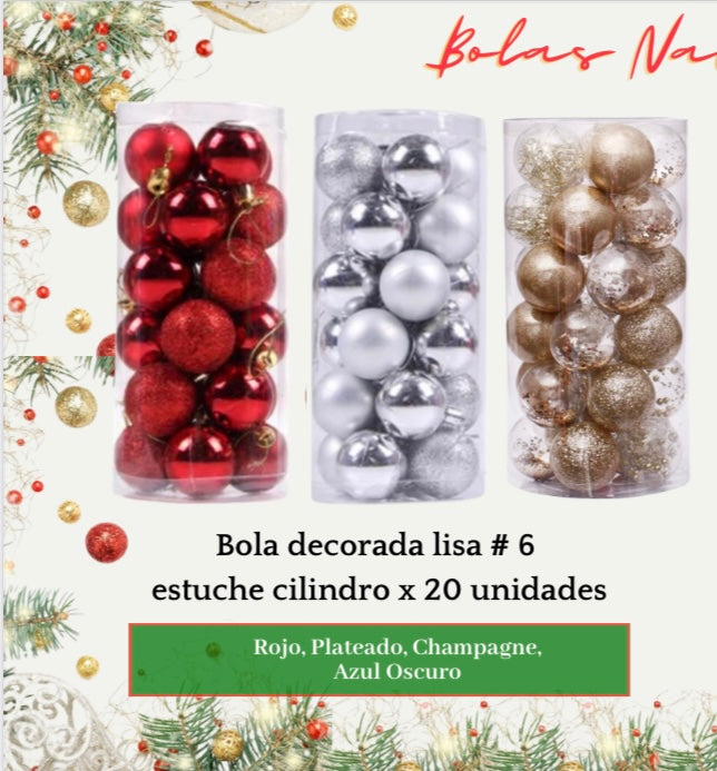 Bolas navideñas diferentes tamaños