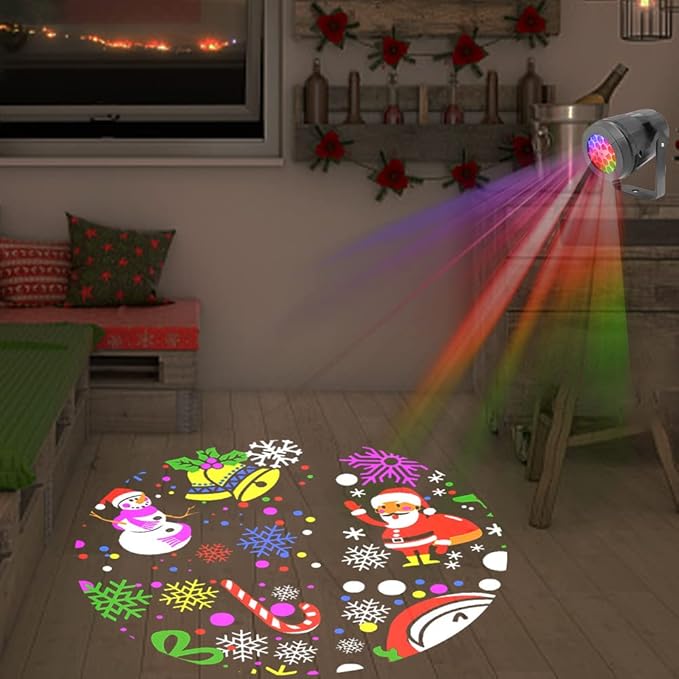 Proyector Navideño LED 4K – Iluminación Festiva Multicolor