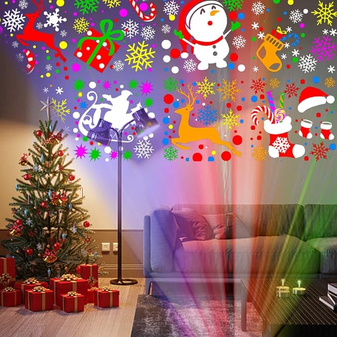 Proyector Navideño LED 4K – Iluminación Festiva Multicolor
